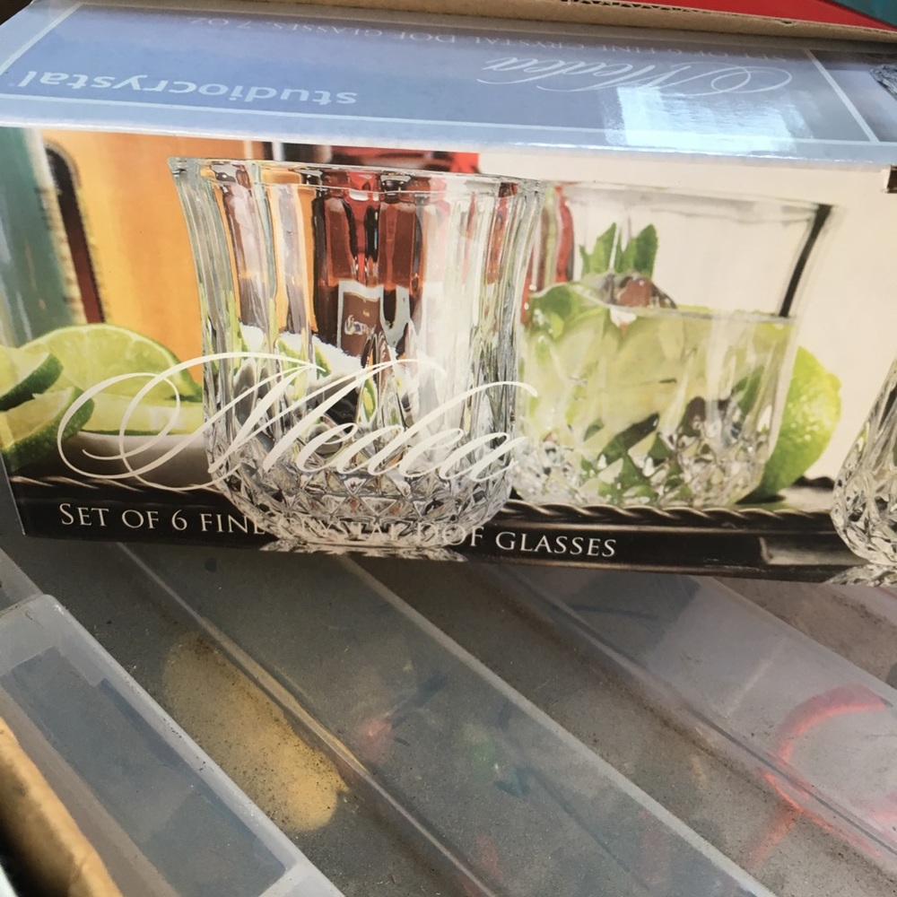 Medea 7 oz. Crystal Glasses set of 6 NEW!!!